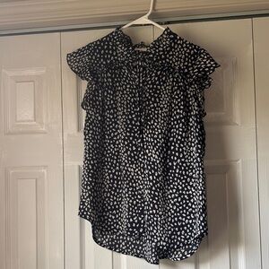 Lovestitch Black and White Patterned Blouse